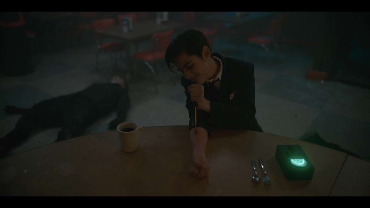 Aidan Gallagher in The Umbrella Academy