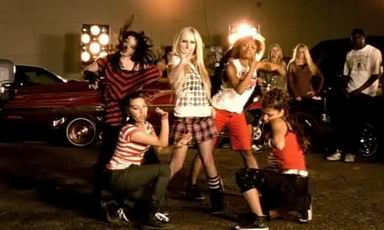 Avril Lavigne in Music Video: Girlfriend (Remix)