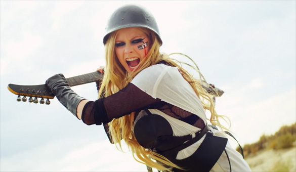 Avril Lavigne in Music Video: Rock N Roll