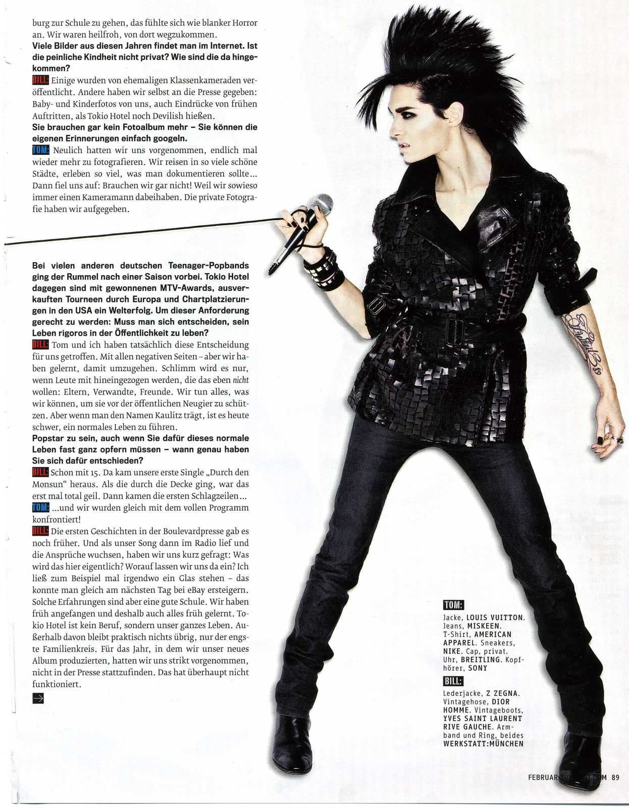 General photo of Bill Kaulitz