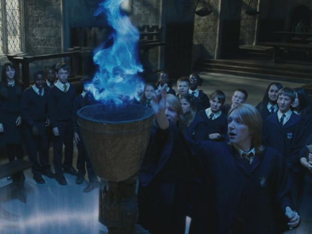 James and Oliver Phelps in Harry Potter and the Goblet of Fire