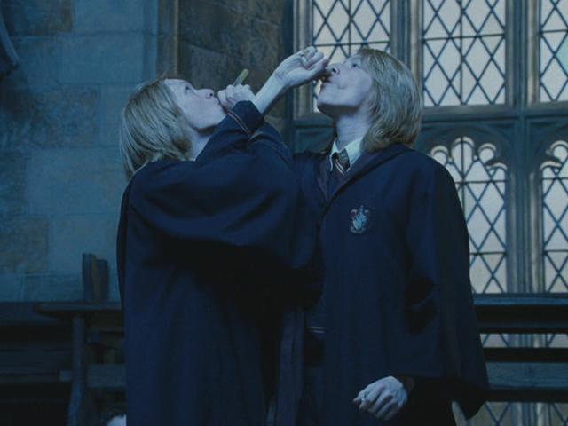 James and Oliver Phelps in Harry Potter and the Goblet of Fire