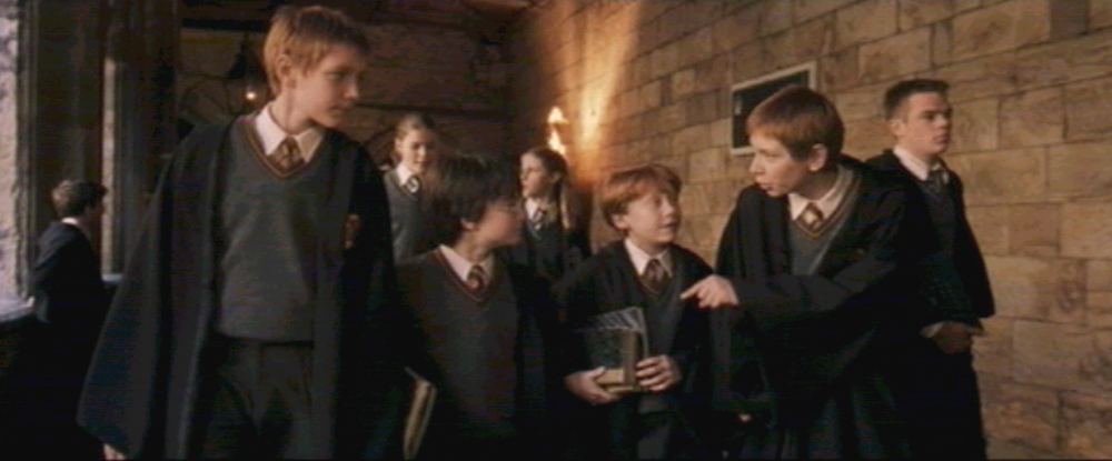 James and Oliver Phelps in Harry Potter and the Sorcerer's Stone