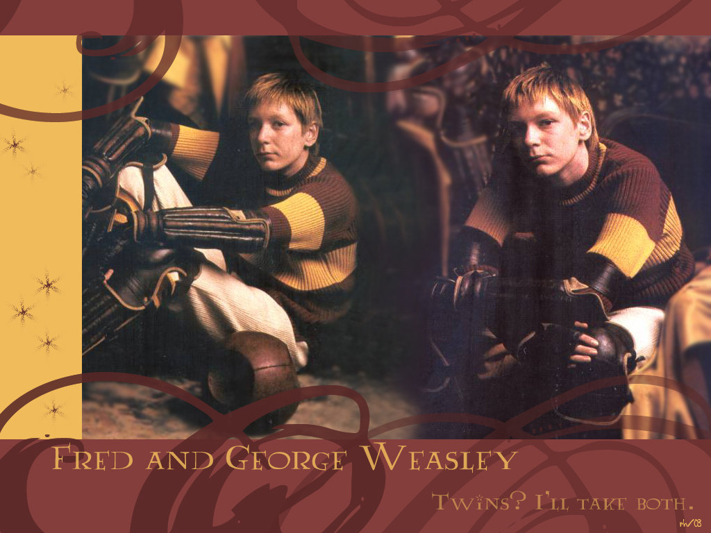 James and Oliver Phelps in Harry Potter and the Sorcerer's Stone