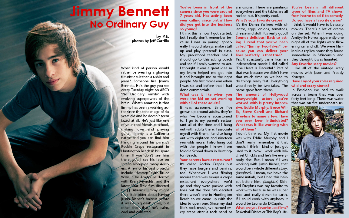General photo of Jimmy Bennett