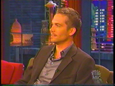 Paul Walker in The Tonight Show with Jay Leno