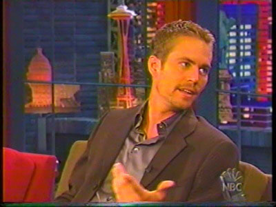 Paul Walker in The Tonight Show with Jay Leno